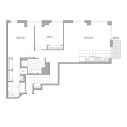  Floor Plan 2 Bedroom - 2 Bath | B11